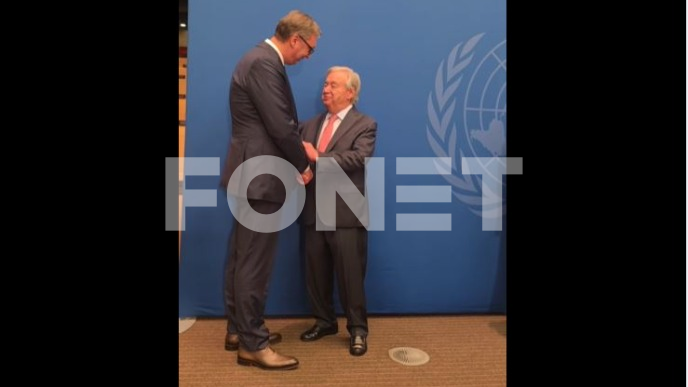 Vučić na prijemu kod Gutereša